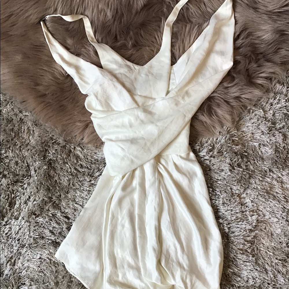 white helmut lang dress / long blouse